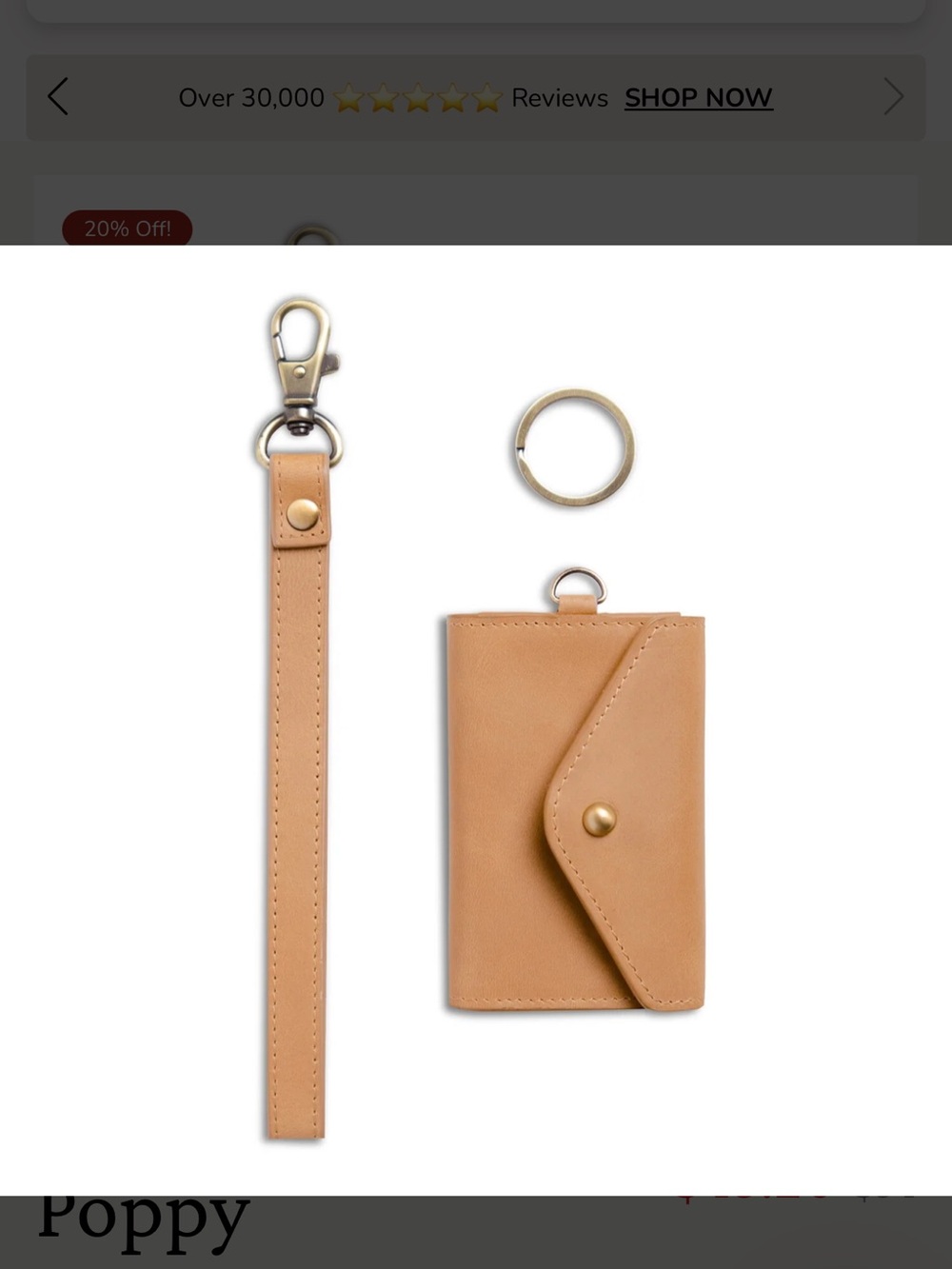 Andar Poppy  Key & Card Holder with Wrist Strap